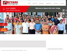 Tablet Screenshot of biyanigirlscollege.com